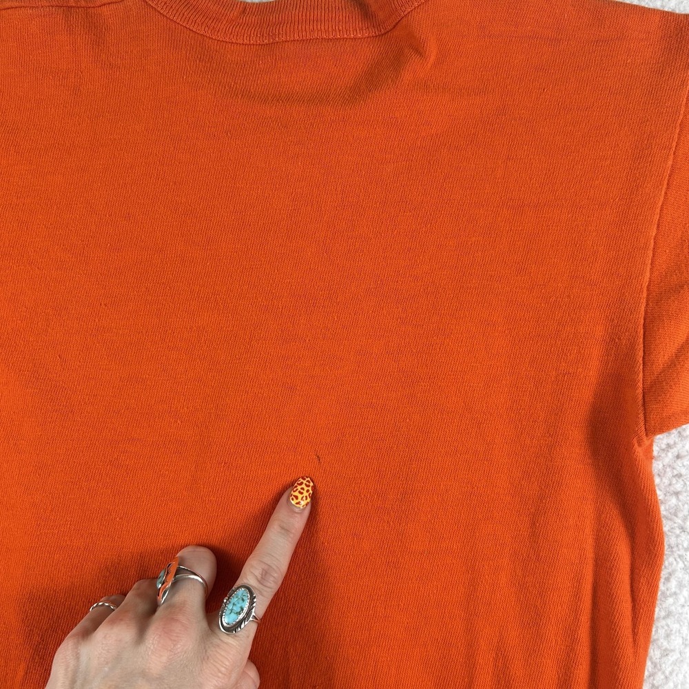 Vintage Denver Broncos Shirt Womens Small Orange NFL Football Champion USA 80s - Picture 10 of 15